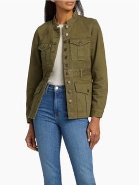 Veronica Beard Army Green Denim Jacket